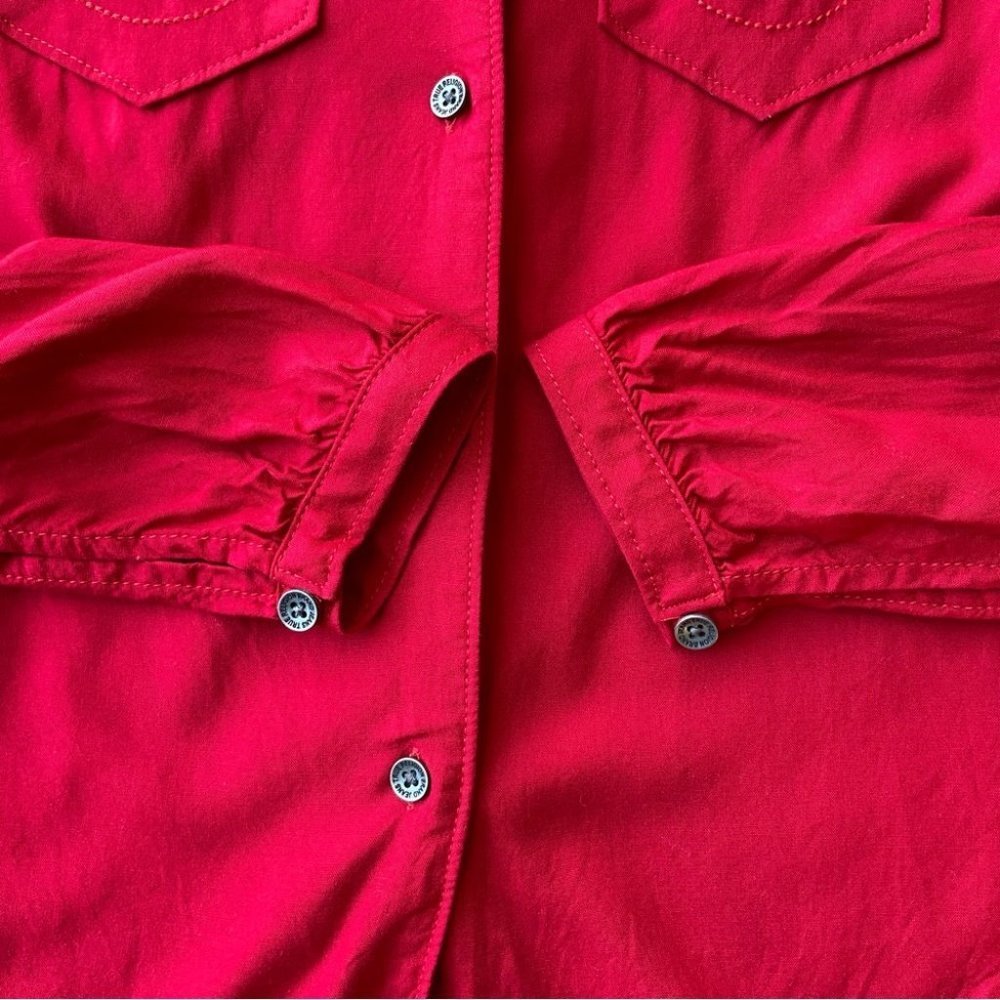 True Religion V Neck Button Down Blouse - Picture 6 of 14
